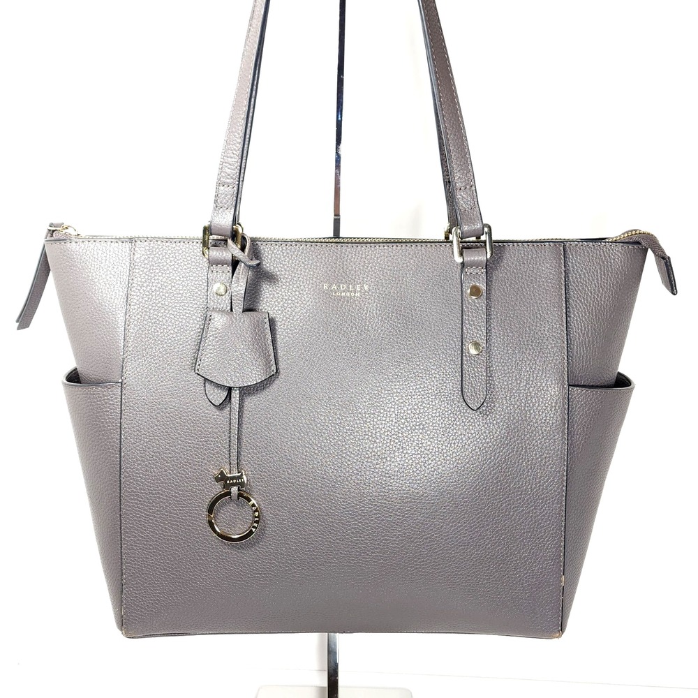 Radley London Silk Street Gray Large Zip-Top Tote Bag - Picture 11 of 16